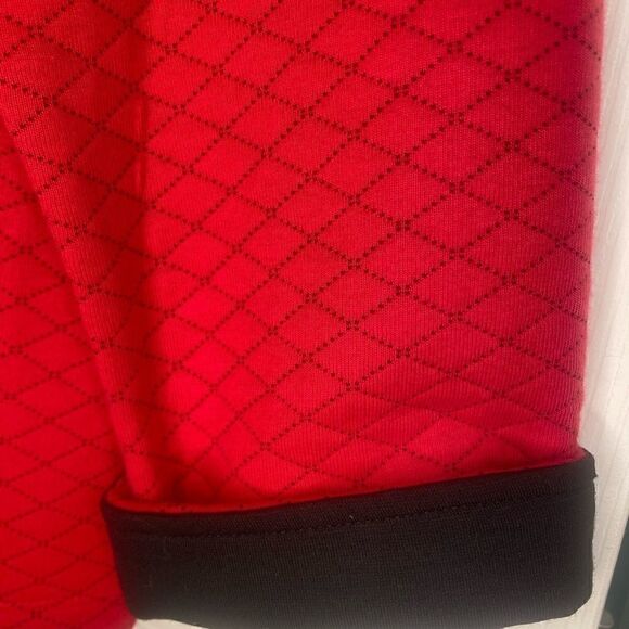 Alia Quilted Black Red Zippered Jacket - Picture 6 of 8